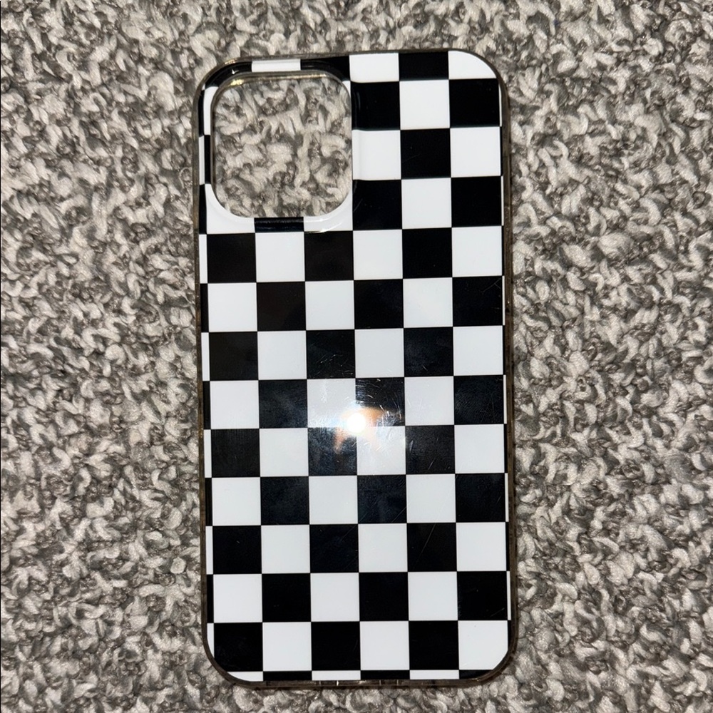 Checkered Black and White Phone Case